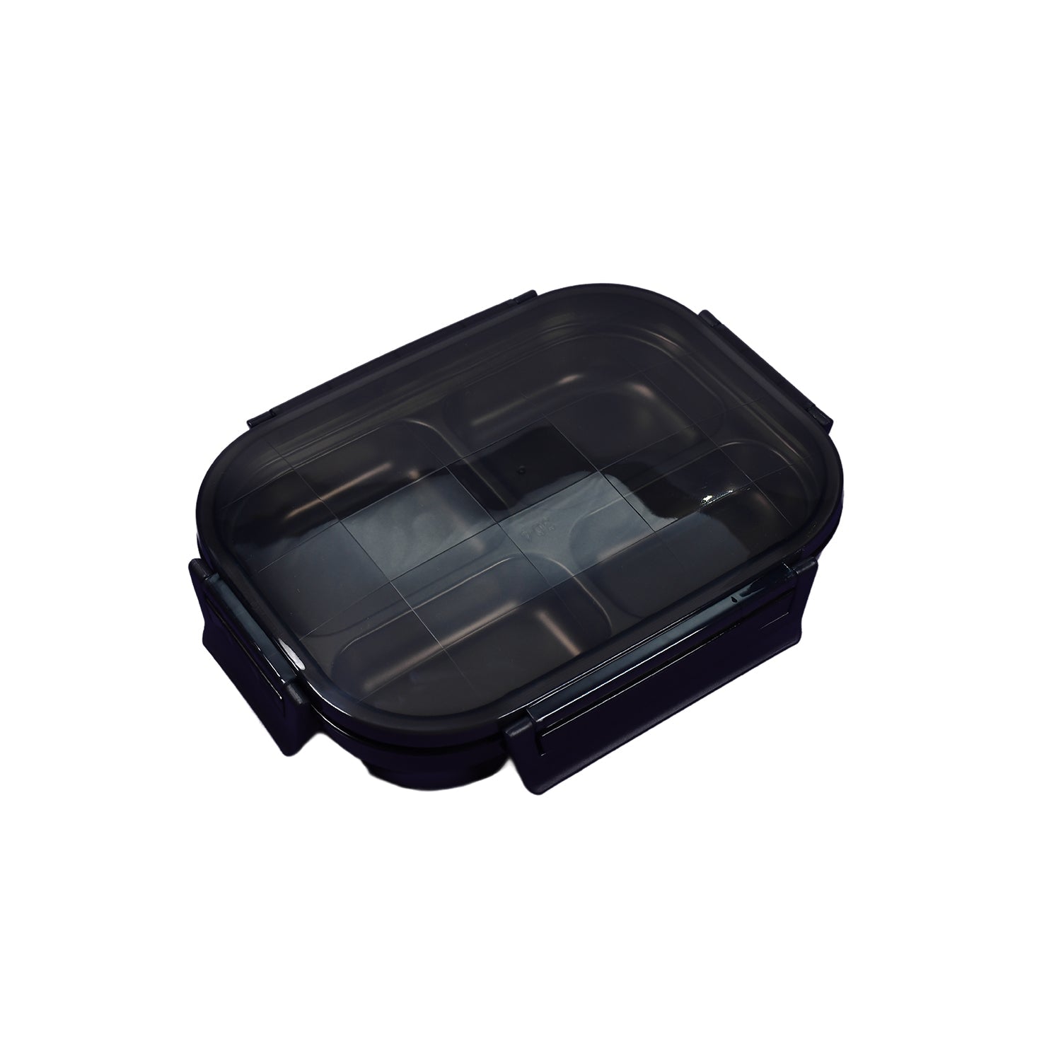 2979 Black Transparent 4 Compartment Lunch Box for Kids and adults, Stainless Steel Lunch Box with 4 Compartments. DeoDap 2979 Black Transparent 4 Compartment Lunch Box for Kids and adults, Stainless Steel Lunch Box with 4 Compartments. DeoDap